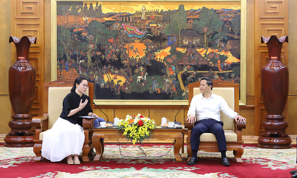 Chủ tịch UBND tỉnh Bắc Ninh Vương Quốc Tuấn tiếp và làm việc với lãnh đạo Tập đoàn Sumec